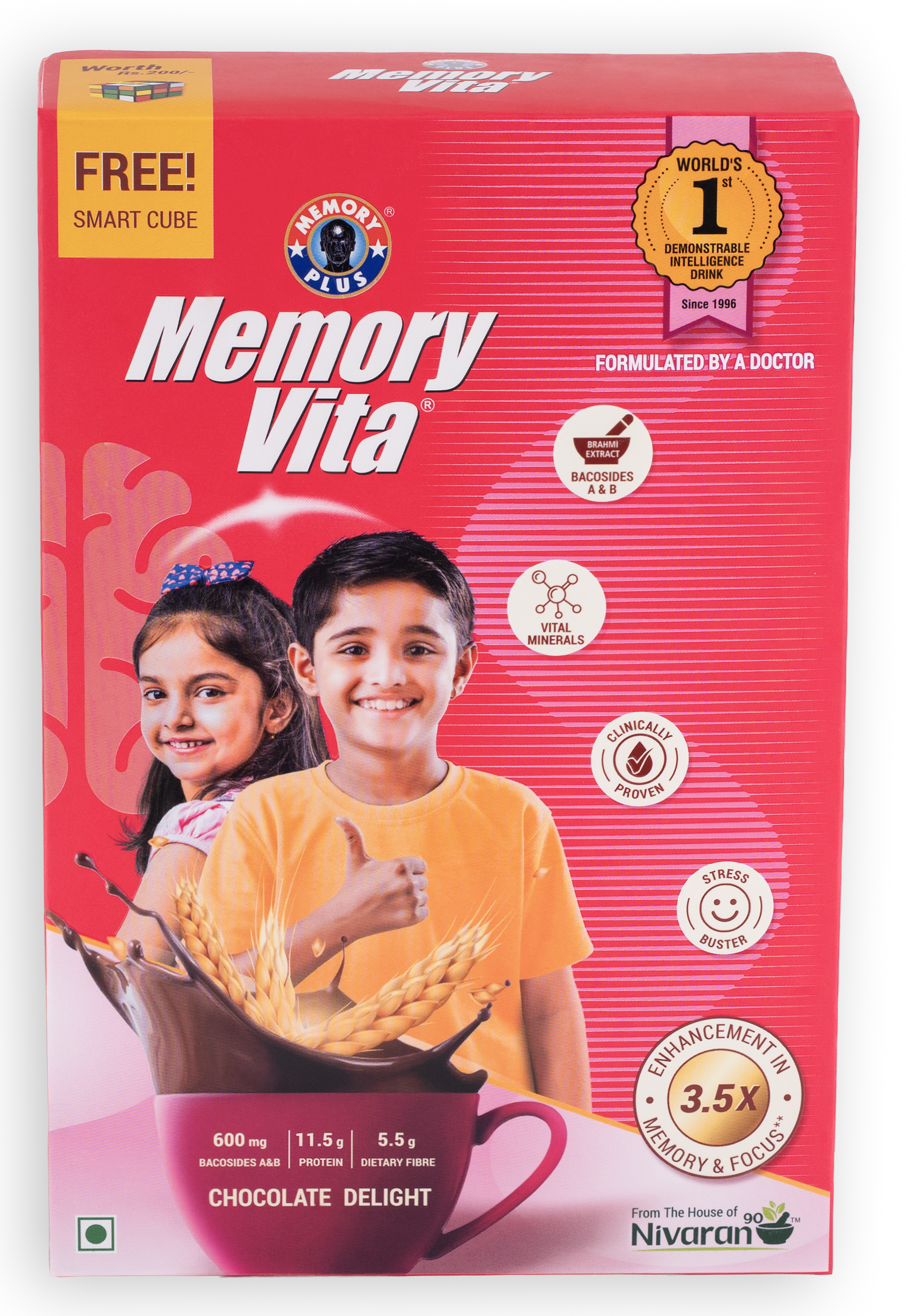 Memory Vita - Brahmi Extract Enriched Chocolate Milk Mix - 500 g